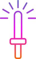 Light Stick Line Gradient Icon Design vector