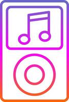 Music Player Line Gradient Icon Design vector