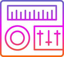 Sound Mixer Line Gradient Icon Design vector