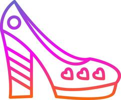 shoes Line Gradient Icon Design vector