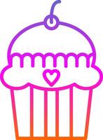 cake Line Gradient Icon Design vector