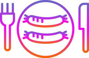 Sausages Line Gradient Icon Design vector