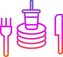Tableware Line Gradient Icon Design vector