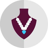 perla collar plano escala icono diseño vector