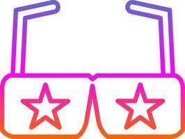 Party Glasses Line Gradient Icon Design vector