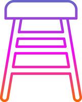 Bar Stool Line Gradient Icon Design vector