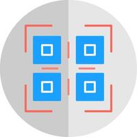 qr código plano escala icono diseño vector