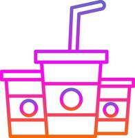 Plastic Cup Line Gradient Icon Design vector