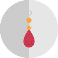 Earring Flat Scale Icon Design vector