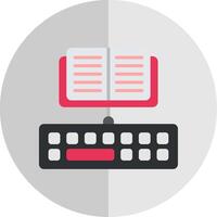 Typing Flat Scale Icon Design vector