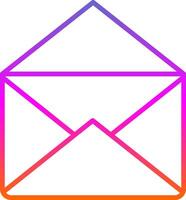 correo línea degradado icono diseño vector