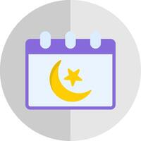 Ramadán hora mesa plano escala icono diseño vector