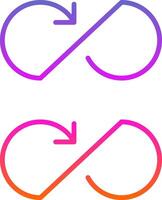 Infinity Line Gradient Icon Design vector