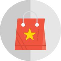 compras bolso plano escala icono diseño vector