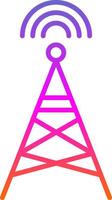 Radio Tower Line Gradient Icon Design vector