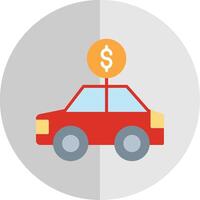 Car Rental Flat Scale Icon Design vector