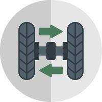 Wheel Alignment Flat Scale Icon Design vector