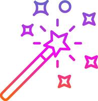 Magic Wand Line Gradient Icon Design vector