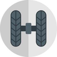 Wheel Alignment Flat Scale Icon Design vector