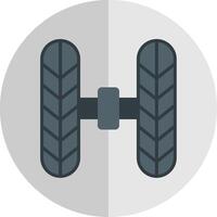 Wheel Alignment Flat Scale Icon Design vector