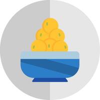 Laddu Flat Scale Icon Design vector