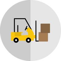 Lift Truck Flat Scale Icon Design vector