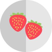 Strawberries Flat Scale Icon Design vector