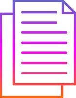 Document Line Gradient Icon Design vector