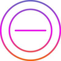 Minus Line Gradient Icon Design vector