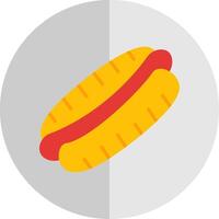 Hot Dog Flat Scale Icon Design vector