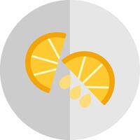 Lemon Slice Flat Scale Icon Design vector