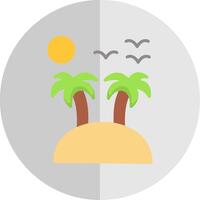 isla plano escala icono diseño vector