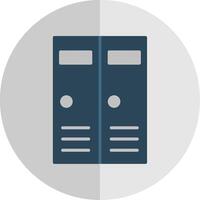 Lockers Flat Scale Icon Design vector