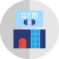 gimnasio plano escala icono diseño vector