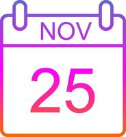 November Line Gradient Icon Design vector