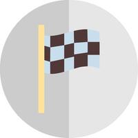 Racing Flag Flat Scale Icon Design vector