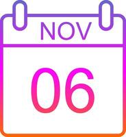 November Line Gradient Icon Design vector