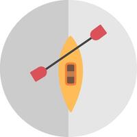 Canoe Flat Scale Icon Design vector