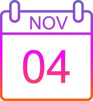 November Line Gradient Icon Design vector