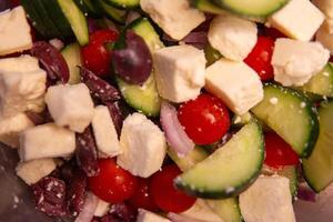 Greek salad with feta photo