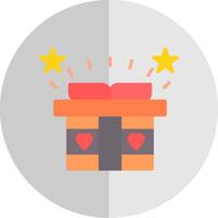 regalo plano escala icono diseño vector