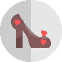 High Heels Flat Scale Icon Design vector