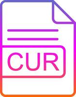 CUR File Format Line Gradient Icon Design vector