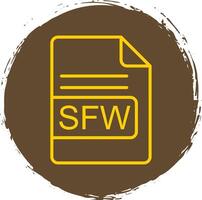 SFW File Format Line Gradient Icon Design vector