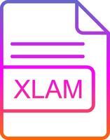 XLAM File Format Line Gradient Icon Design vector