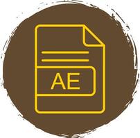 AE File Format Line Gradient Icon Design vector