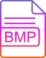 BMP File Format Line Gradient Icon Design vector