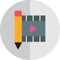 Film Editing Flat Scale Icon Design vector