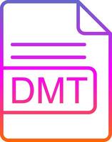 DMT File Format Line Gradient Icon Design vector