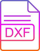 DXF File Format Line Gradient Icon Design vector